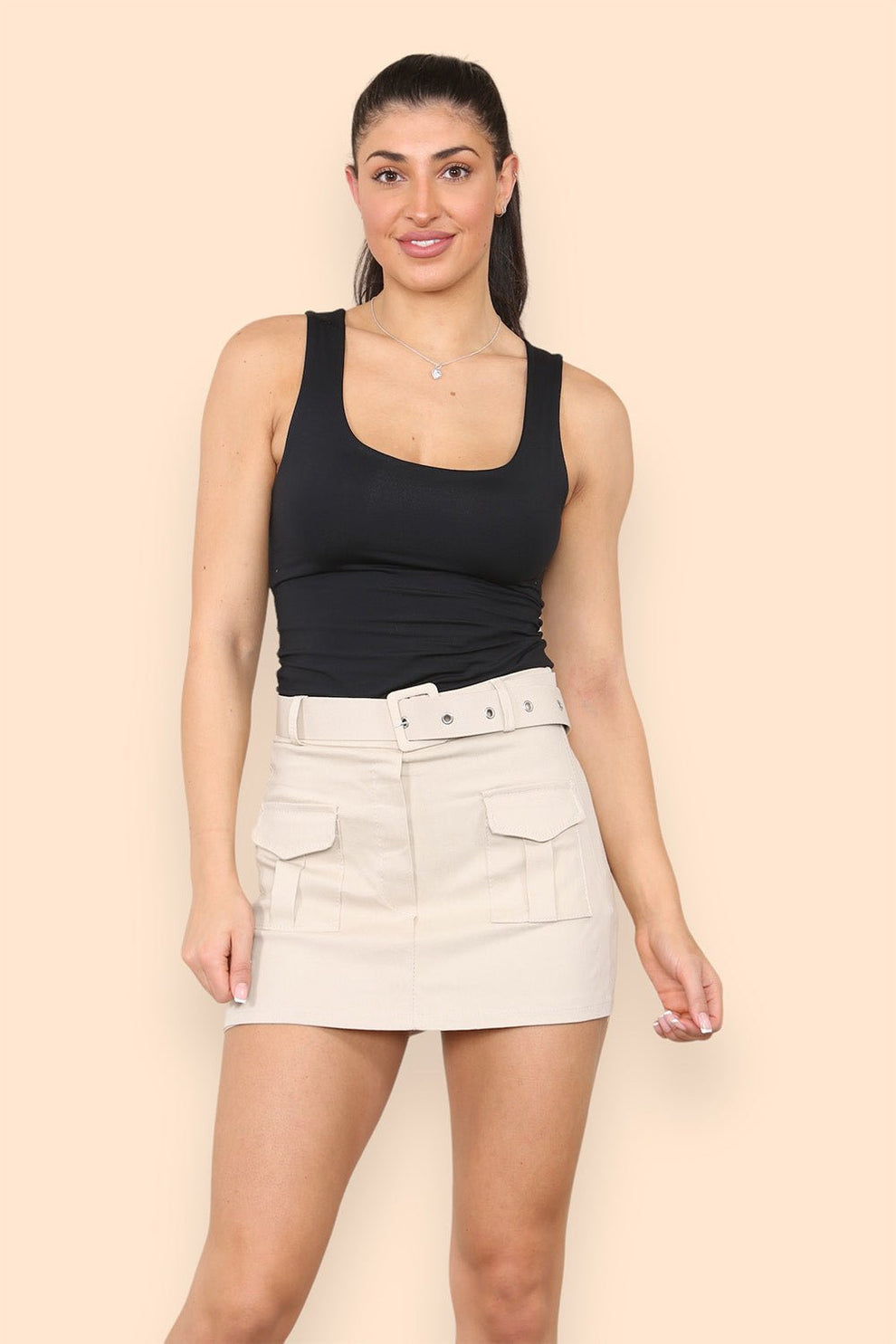 Belted Cargo Skorts