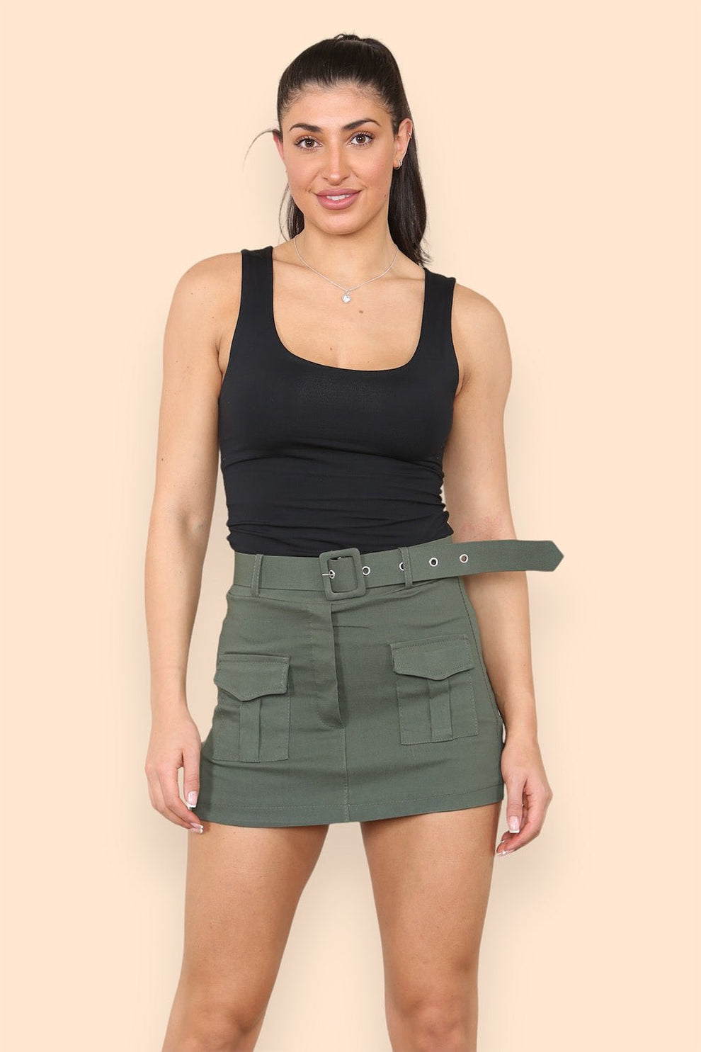 Belted Cargo Skorts