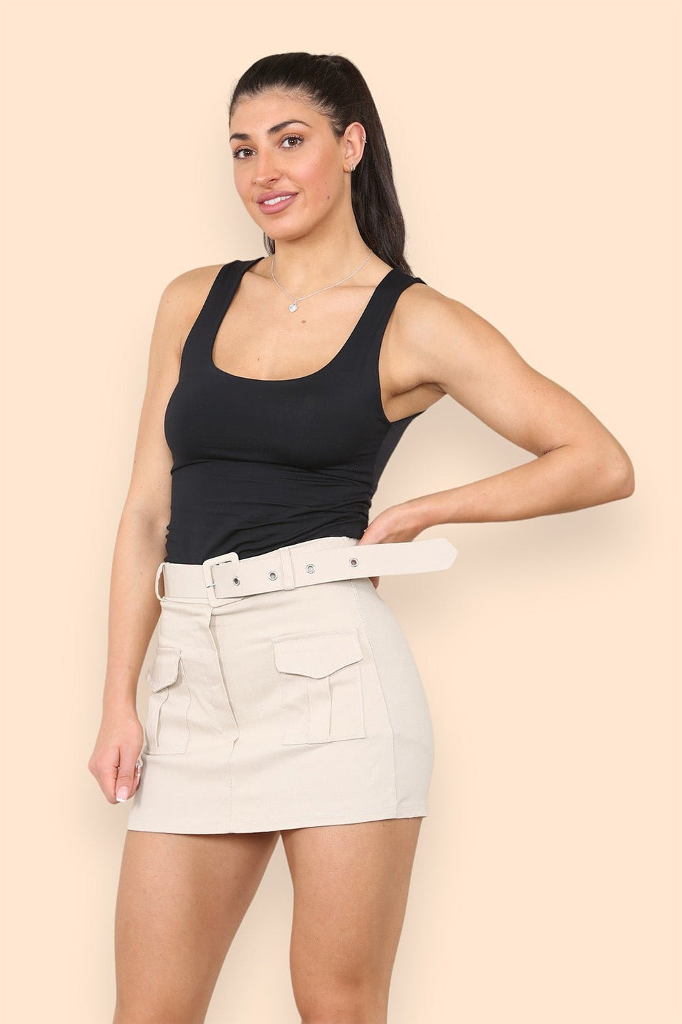 Belted Cargo Skorts